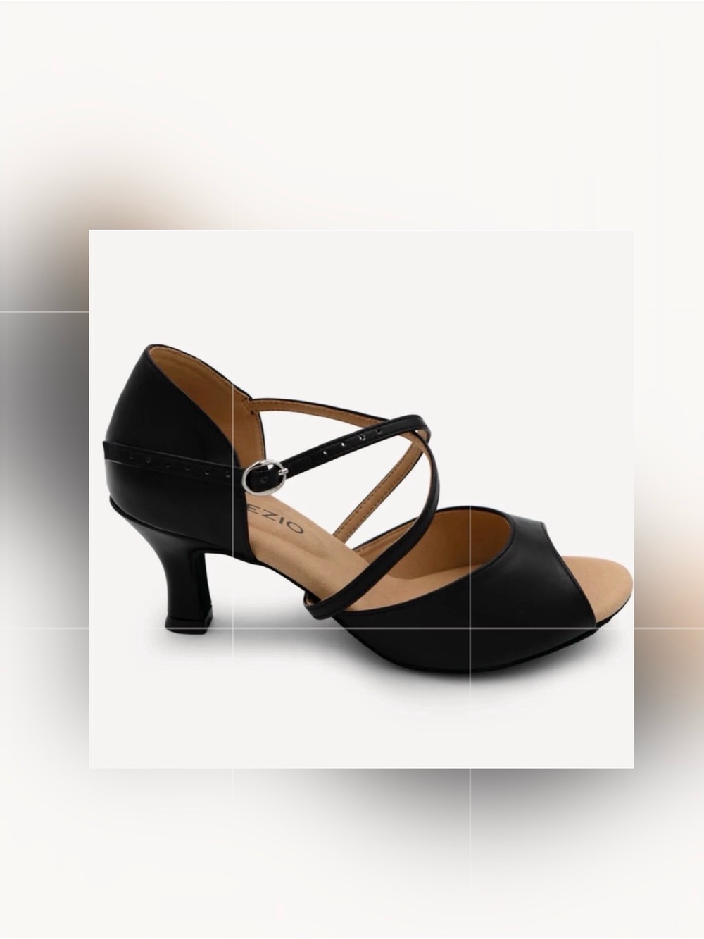 Capezio Eva Flared Heel Ballroom Shoe, 7.5